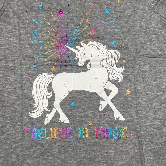 NWT 2 Piece So Favorite Graphic Kids Tee Shirt Girls Size 18 Plus Curved Hem - Picture 2 of 4